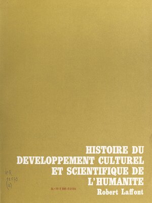 cover image of Histoire du développement culturel et scientifique de l'humanité (2)